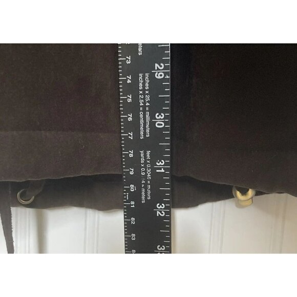 Fleet Street Women’s Faux Suede Toggle Button Zip Front Chocolate Brown Jacket-S - Picture 15 of 16